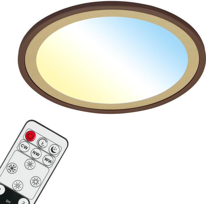 Produktbild Briloner Ultraflaches CCT-LED Panel mit LED Backlight,braun-gold, 1xLED/22W (3000 lm)