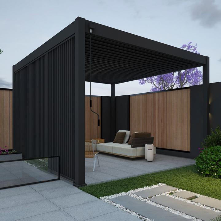 Actual product image Weide Vertical slatted wall 0.93m for Deluxe Plus pergola anthracite (238 cm, 93 cm)