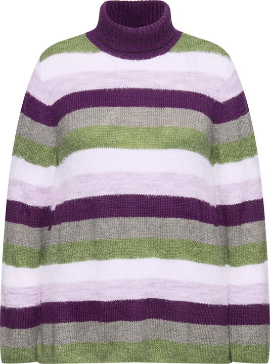 Actual product image Ulla Popken Striped Long Sleeve Turtleneck Sweater (46, 48)