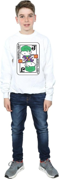 Actual product image Boys Chibi Joker Playing Card Sweatshirt (116)