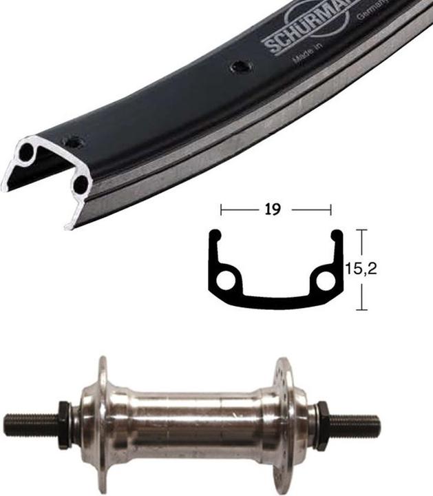 Schürmann Alu-Sport Vorderrad 28x1.75 Alu Nabe (Vorderrad, 28")