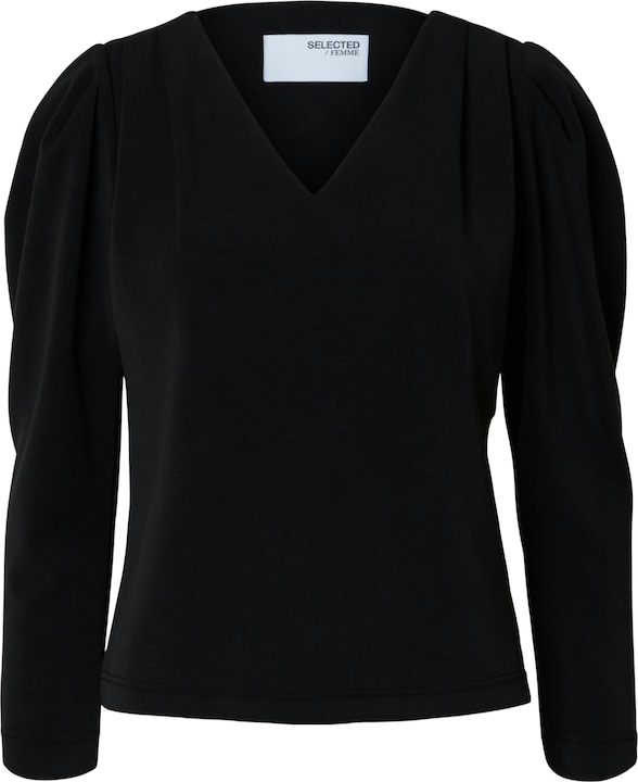Selected Femme Drapiertes Top mit V-Ausschnitt