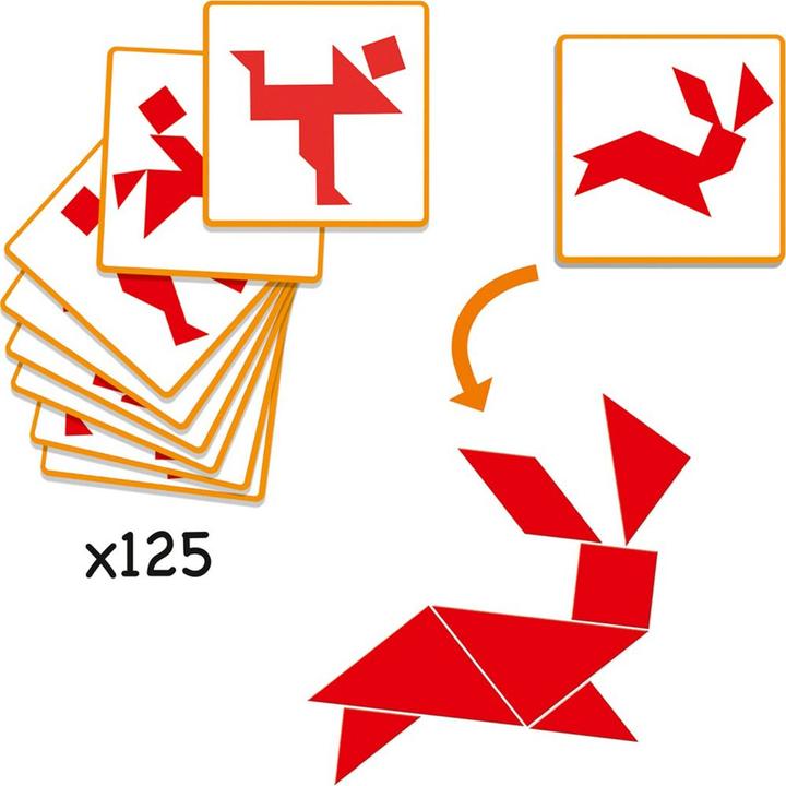 Actual product image Djeco Tangram (125 pieces)