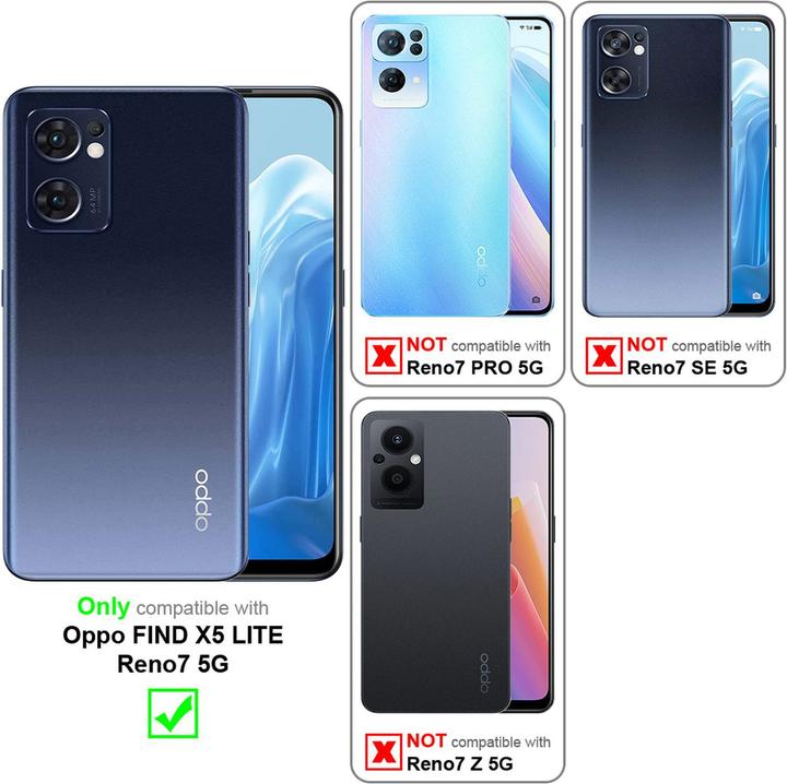 Produktbild Cadorabo TPU 360 Grad Case Hülle für Oppo FIND X5 LITE / Reno7 5G (Oppo Find X5 Lite, OPPO Reno7 Z 5G)