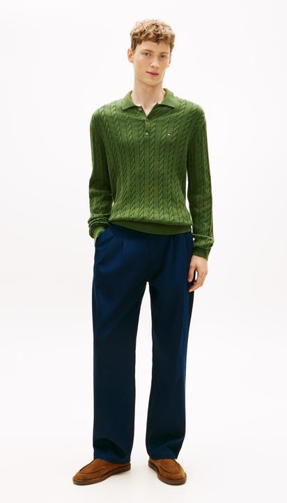 Produktbild Tommy Hilfiger Klassischer Baumwoll-Kabel-Polo-Pullover (L)