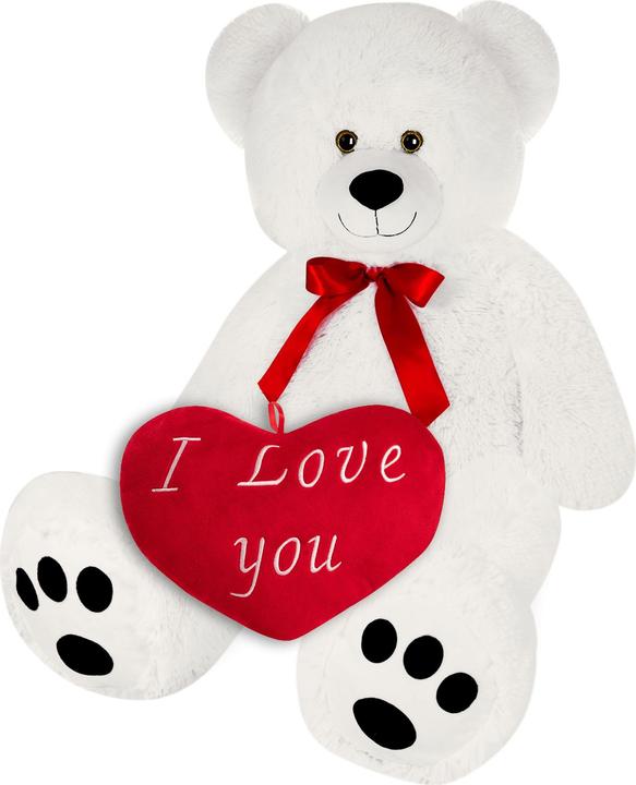 White with heart cushion 26cm