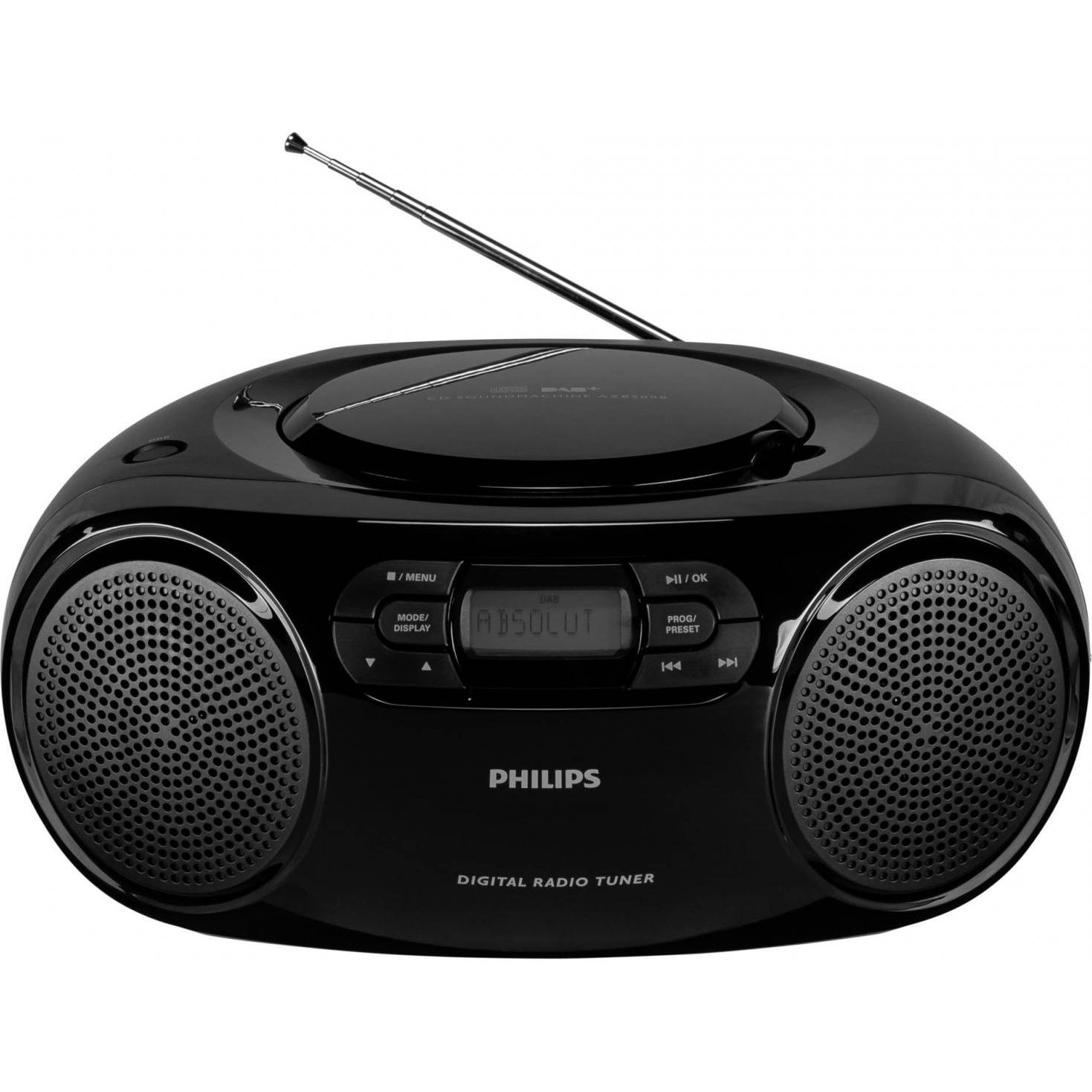 Philips AZB500/12 (DAB+, DAB, FM), Radio, Schwarz