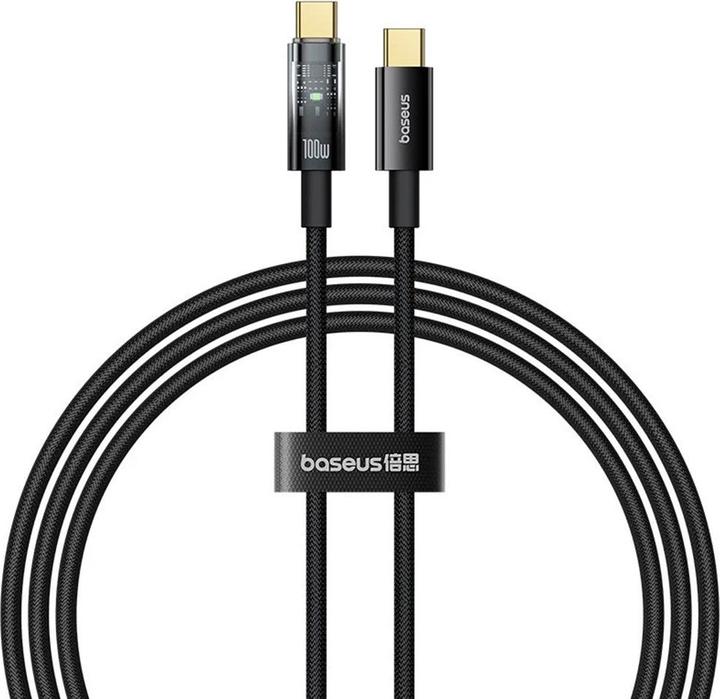 Produktbild Baseus USB-C to USB-C Cable Explorer, 100W, 5A, 2m, Black (2 m, 100 W)