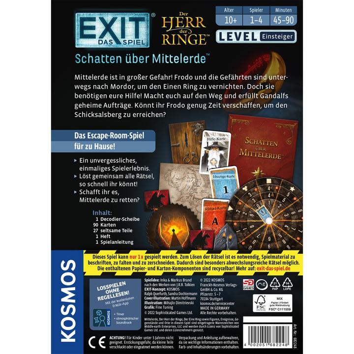 Actual product image Kosmos EXIT - The Game: Shadows over Middle Earth (German, 1 - 4 Players)