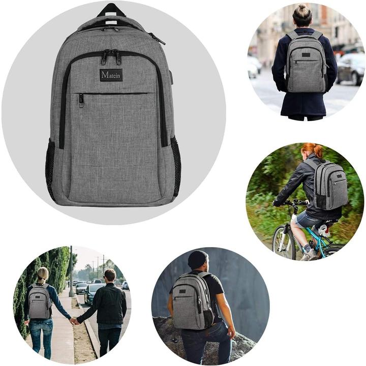 Image du produit Matein Laptoprucksack mit USB-Anschluss (27 l)