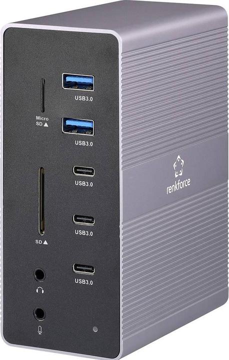 Produktbild Renkforce USB-C® Dockingstation RF-DKS-910 Passend für Marke Dockingstations: U (USB-C, 14 Ports)