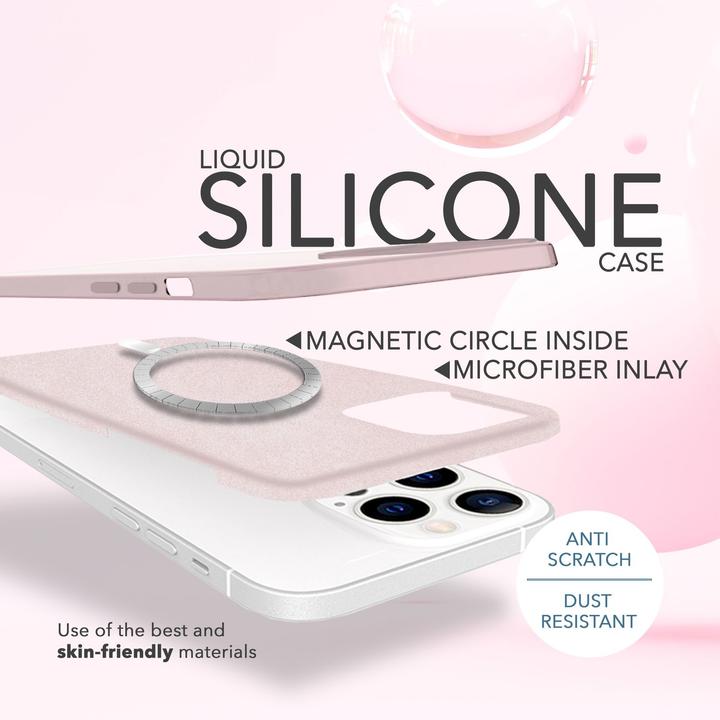 Produktbild Nalia Liquid Silikon Hülle mit MagSafe Funktion & 2x Display Schutzglas (Apple iPhone 14 Pro)