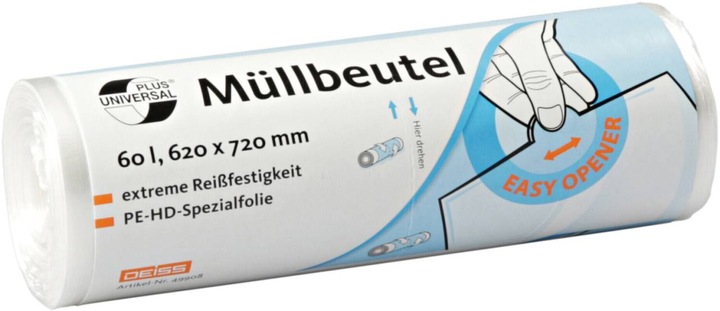 Deiss Sacs poubelle (50 x, 60 l)