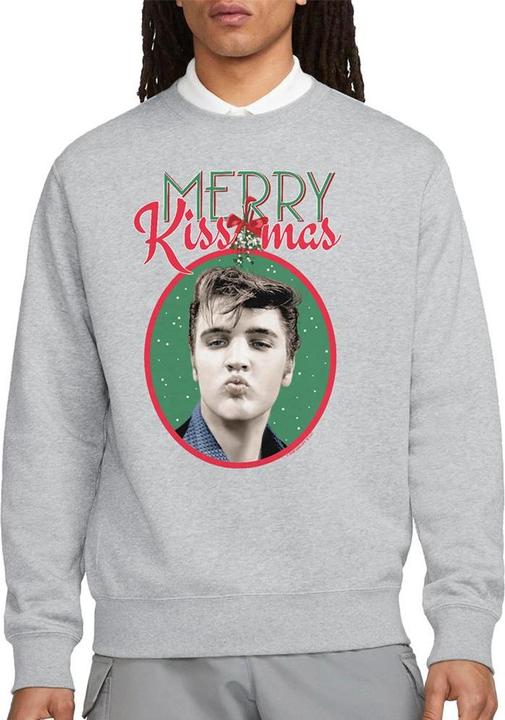 Image du produit Elvis - Sweat Noël MERRY KISSMAS - Adulte (M)
