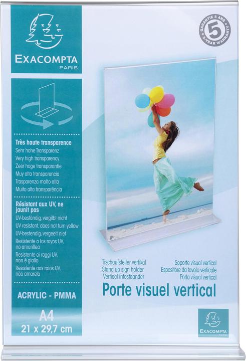 Immagine prodotto Exacompta Porta-visuale verticale A4 - Cristal (A4)