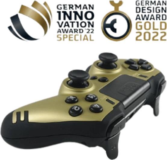 Actual product image Steelplay Slim Pack Wireless Controller Gold Multi (PC, PS4)