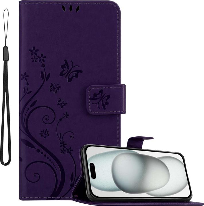 Actual product image Cadorabo Case for Apple iPhone 15 Flower Book (Apple iPhone 15)