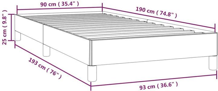 Image du produit vidaXL Bettgestell (90 x 190 cm)