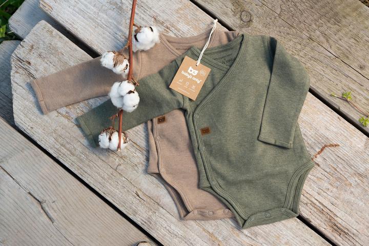 Image du produit Baby's only Body bébé manches longues chiné kaki - 56 (56)