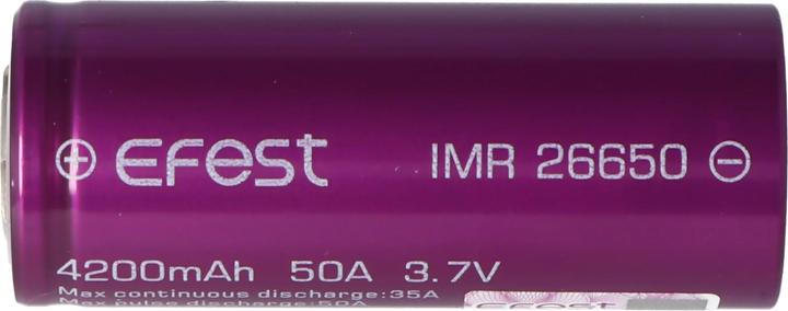 Actual product image Efest Battery Purple IMR26650 (High Drain) (1 pcs., 26650, 4200 mAh)