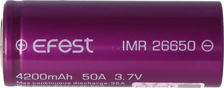 Produktbild Efest Akku Purple IMR26650 (High Drain) (1 Stk., 26650, 4200 mAh)