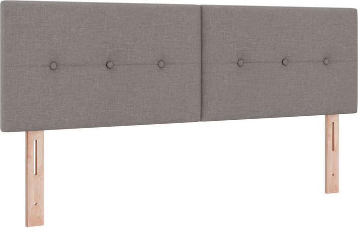Actual product image vidaXL Boxspringbett mit Matratze Taupe 140x200 cm Stoff (140 x 200 cm)