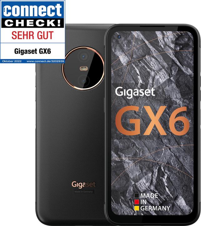 Produktbild Gigaset GX6 Outdoor (128 GB, Titanium Black, 6.60", Dual SIM, 50 Mpx, 5G)