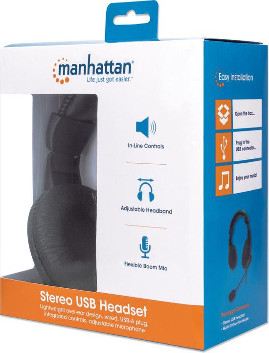 Produktbild Manhattan Stereo USB-Headset (Kabelgebunden, USB-A)