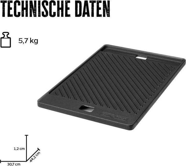Produktbild Grillfürst Grillplatte Gusseisen für Spirit 300 44,2 x 30,7 cm