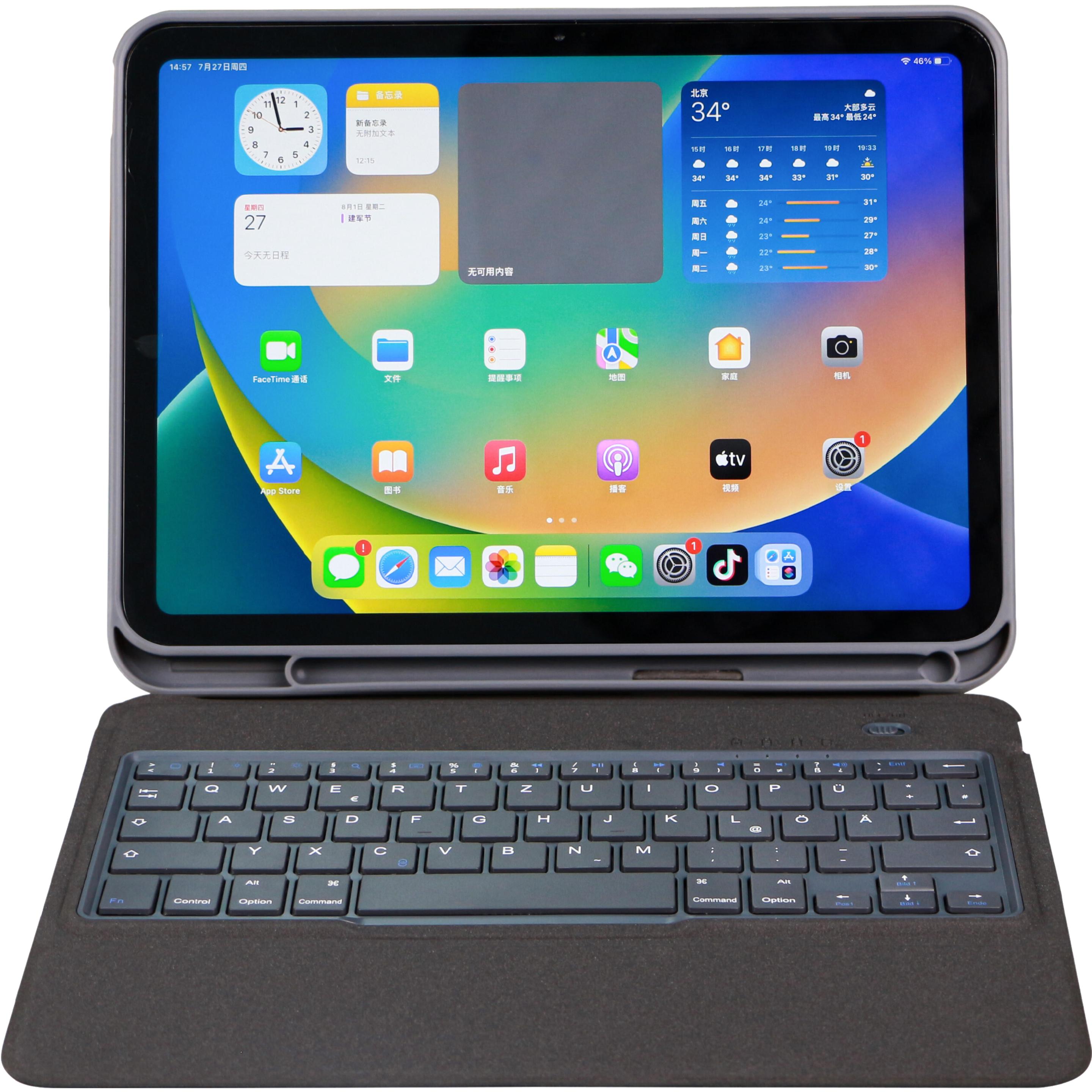 Deqster Slim Keyboard 2 13in Ipad Air (DE, iPad Air), Tastiera per tablet, Grigio