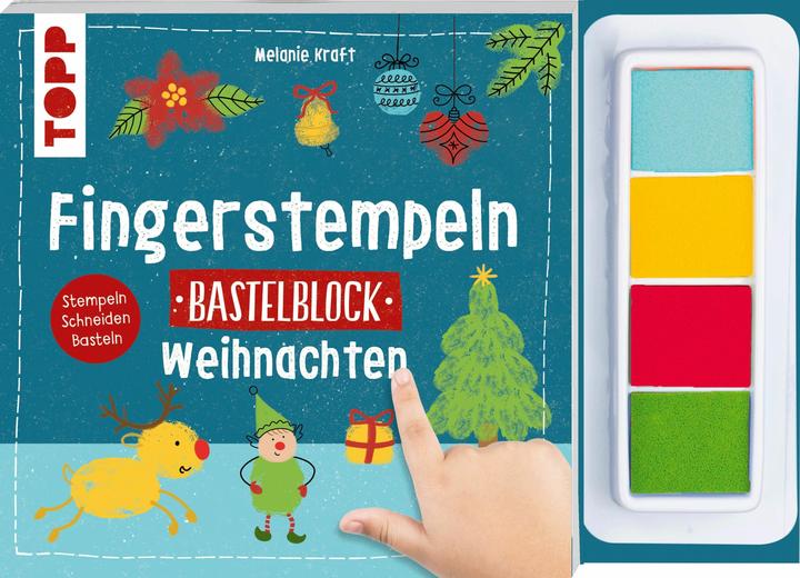 Produktbild Fingerstempeln. Bastelblock Weihnachten
