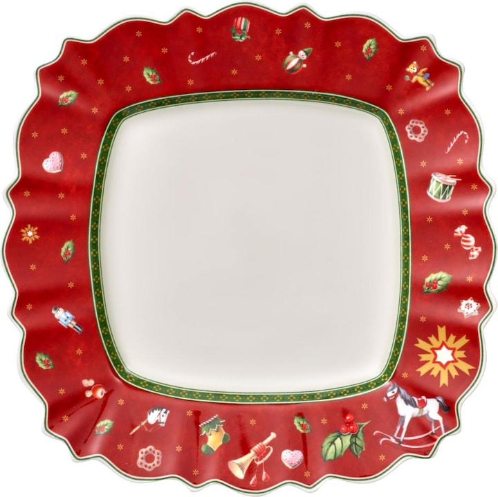 Speiseteller eckig, rot Toy's Delight (1 x)
