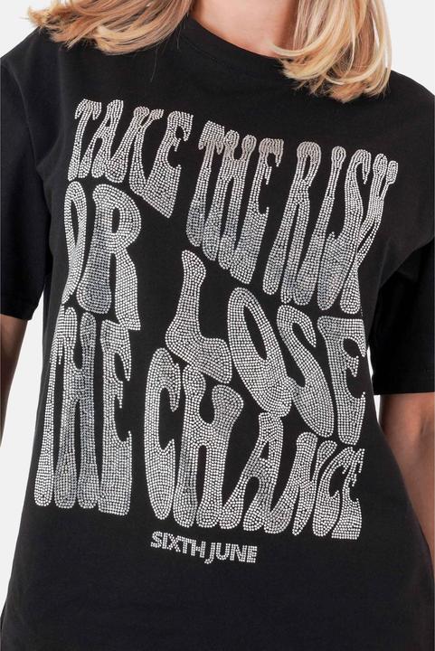Image du produit Sixth June T-shirt texte strass femme (L)