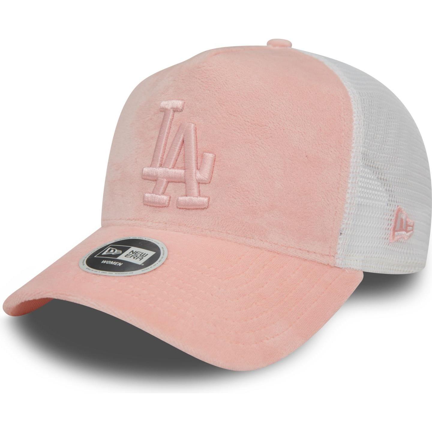 New Era, Damen, Cap, Trucker Velours Los Angeles Dodgers, Rosa