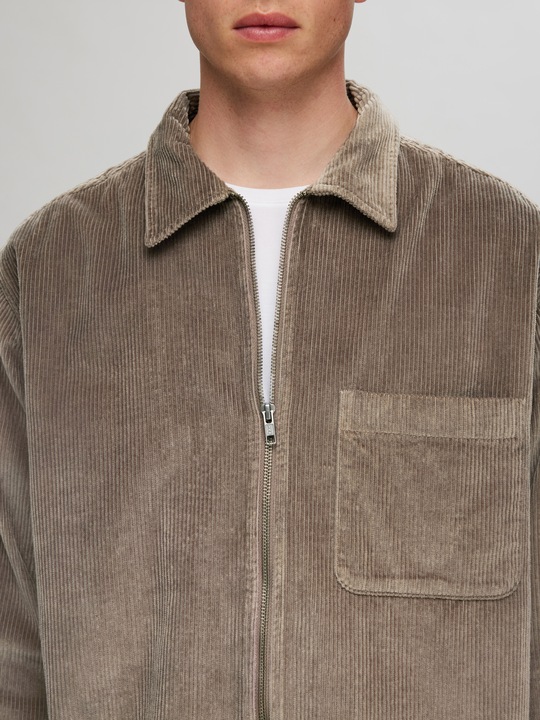 Image du produit Selected Homme Slh-Jake Cord Overshirt Ls Zip Noos (S)
