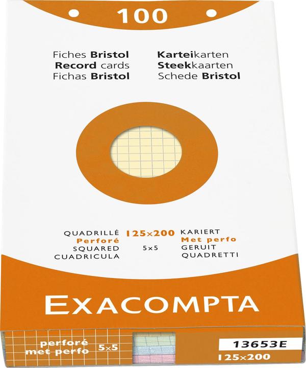 Actual product image Exacompta Index cards (125 x 200 mm, 205 g/m², 100 x)