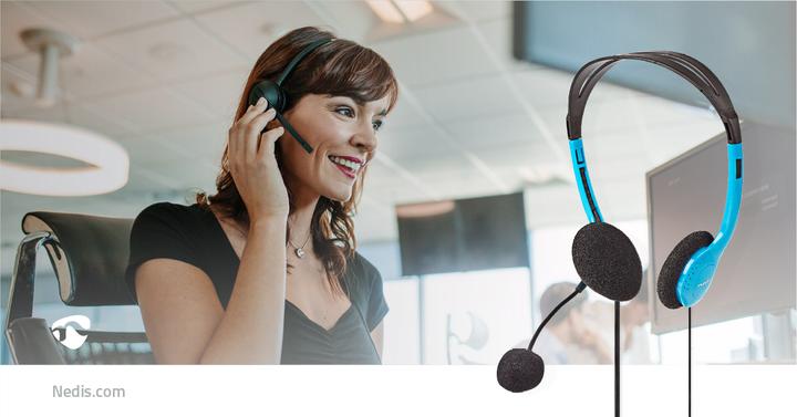 Produktbild Nedis Kopfhörer für PC Kopfband 2 Stecker 3,5 mm (Kabelgebunden)