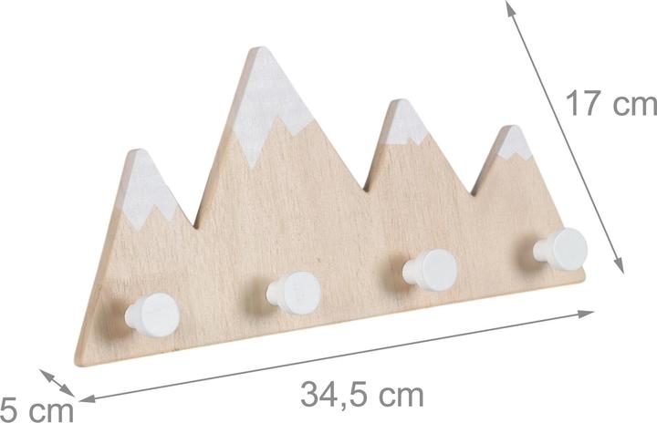 Produktbild Relaxdays GmbH Kindergarderobe 4 Haken Berg