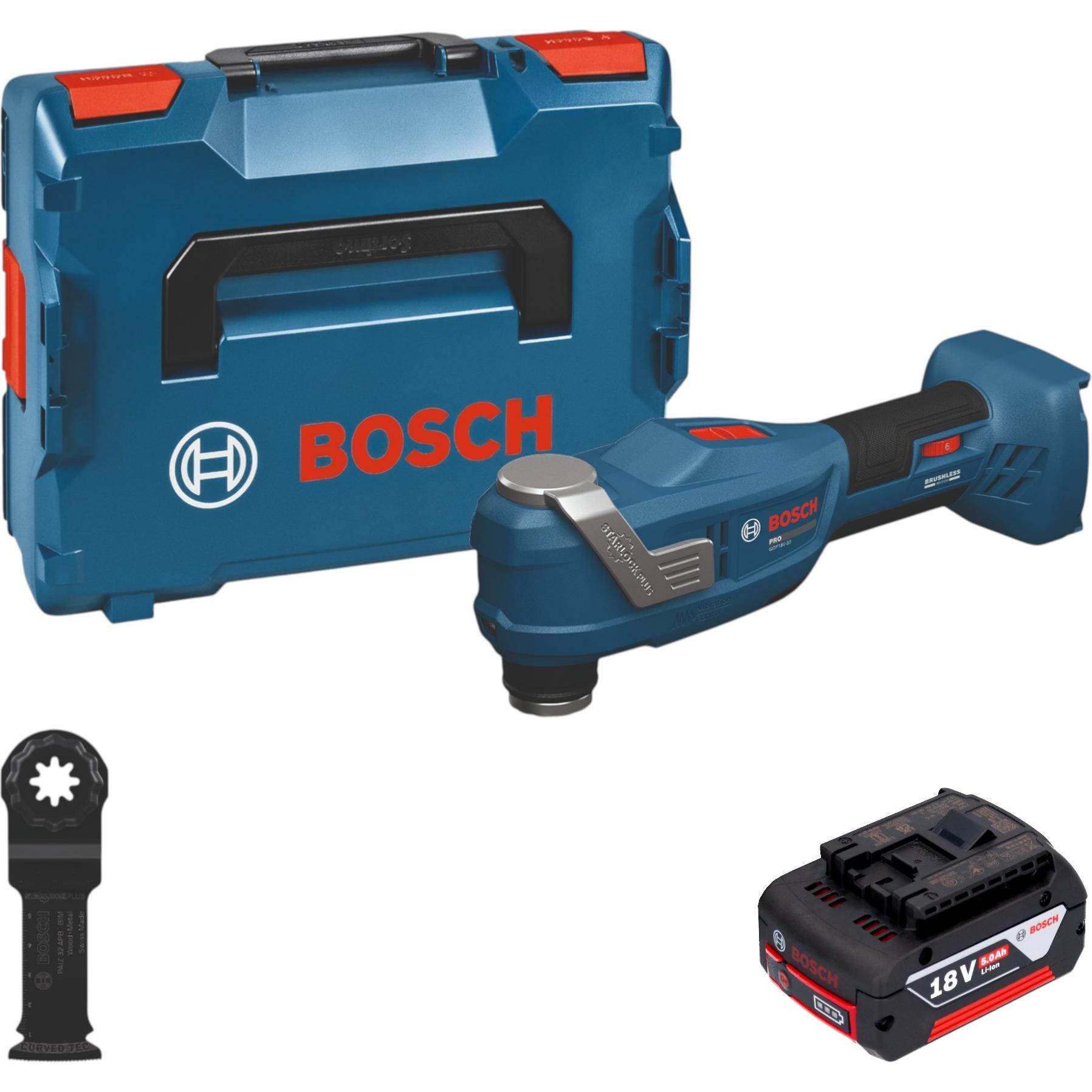 Bosch Professional, Elettroutensile multifunzionale, Utensile multifunzione a batteria Bosch GOP 18V-30 18 V Starlock Plus Brushless ( 06018G3001 ) +