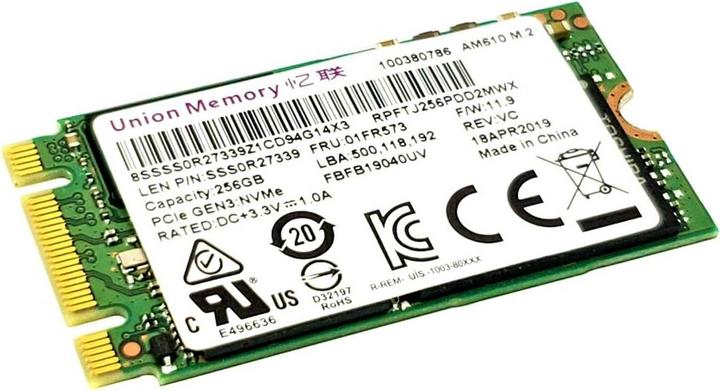 Lenovo Toshiba BG3 256G M.2 2242 PCIe KBG30ZMT256G SSD (256 GB, M.2 2242)