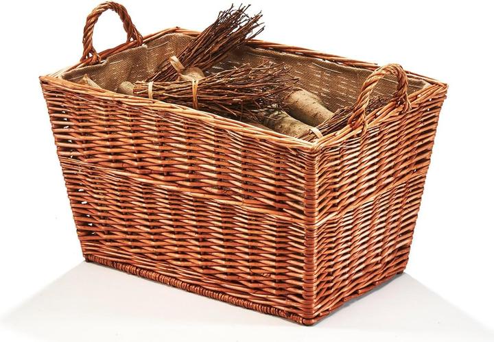 Image du produit Kobolo Holzkorb für Kaminholz mit Jutefutter und Henkel