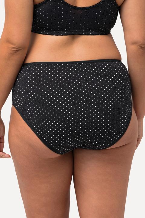Immagine prodotto Ulla Popken Slip midi con pallini/tinta unita in confezione da cinque (54)