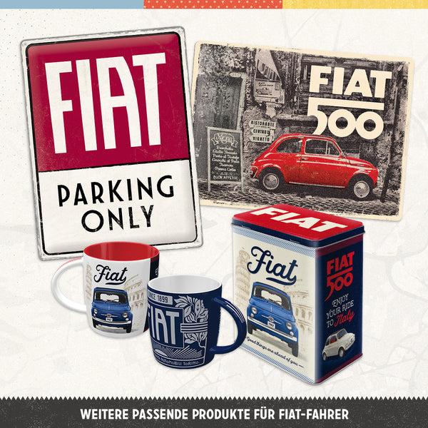 Produktbild Nostalgic-Art Merchandising Blechschild. Fiat 500 / Discover New Adventures (20 x 30 cm)