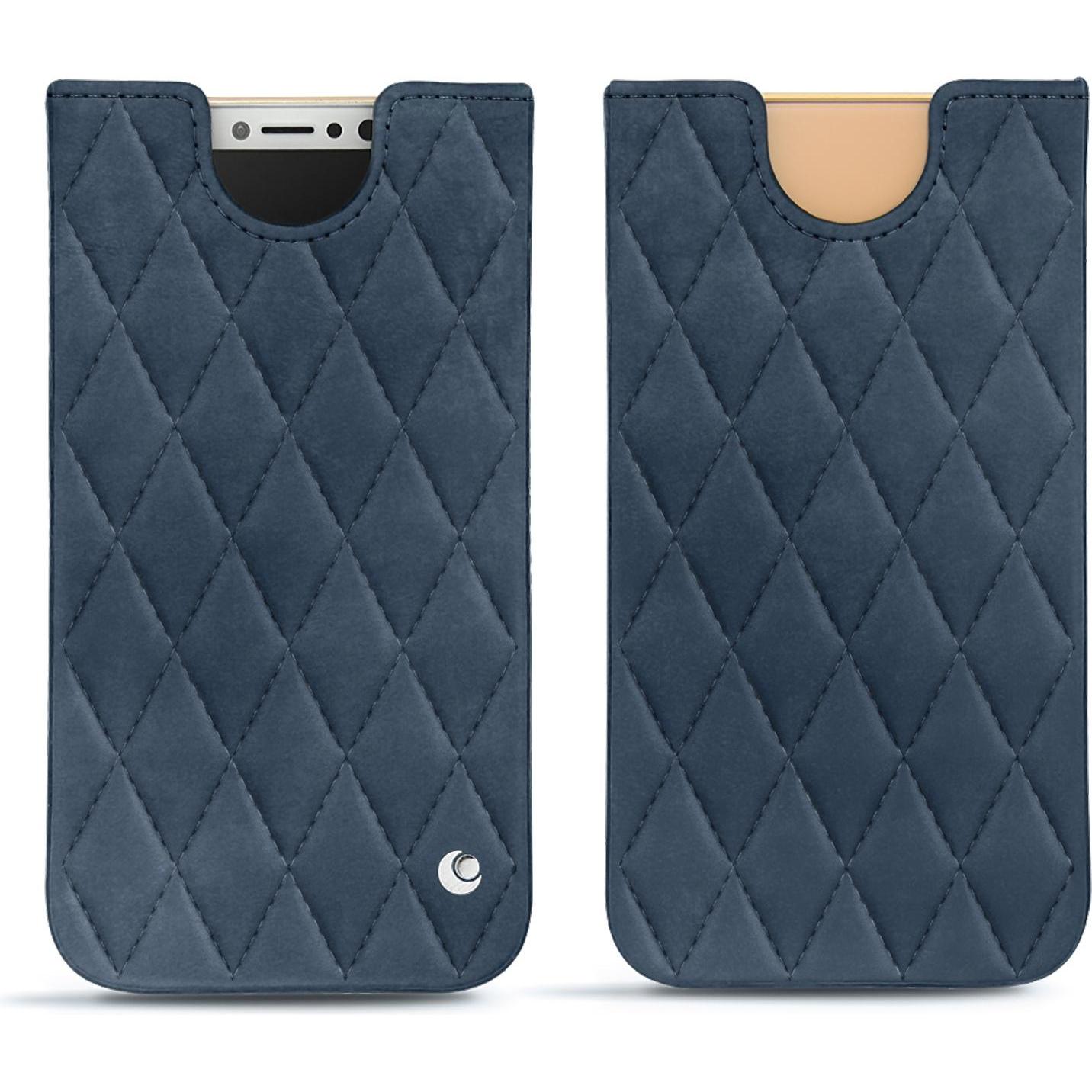 Noreve Lederschutzhülle (Apple iPhone X), Smartphone Hülle, Blau