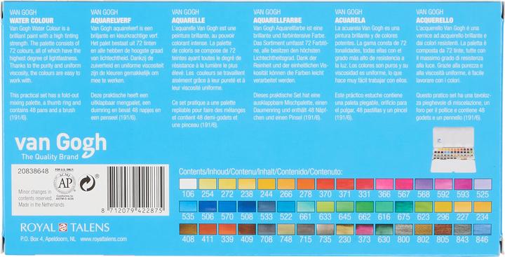 Actual product image Van Gogh Aquarell-Set