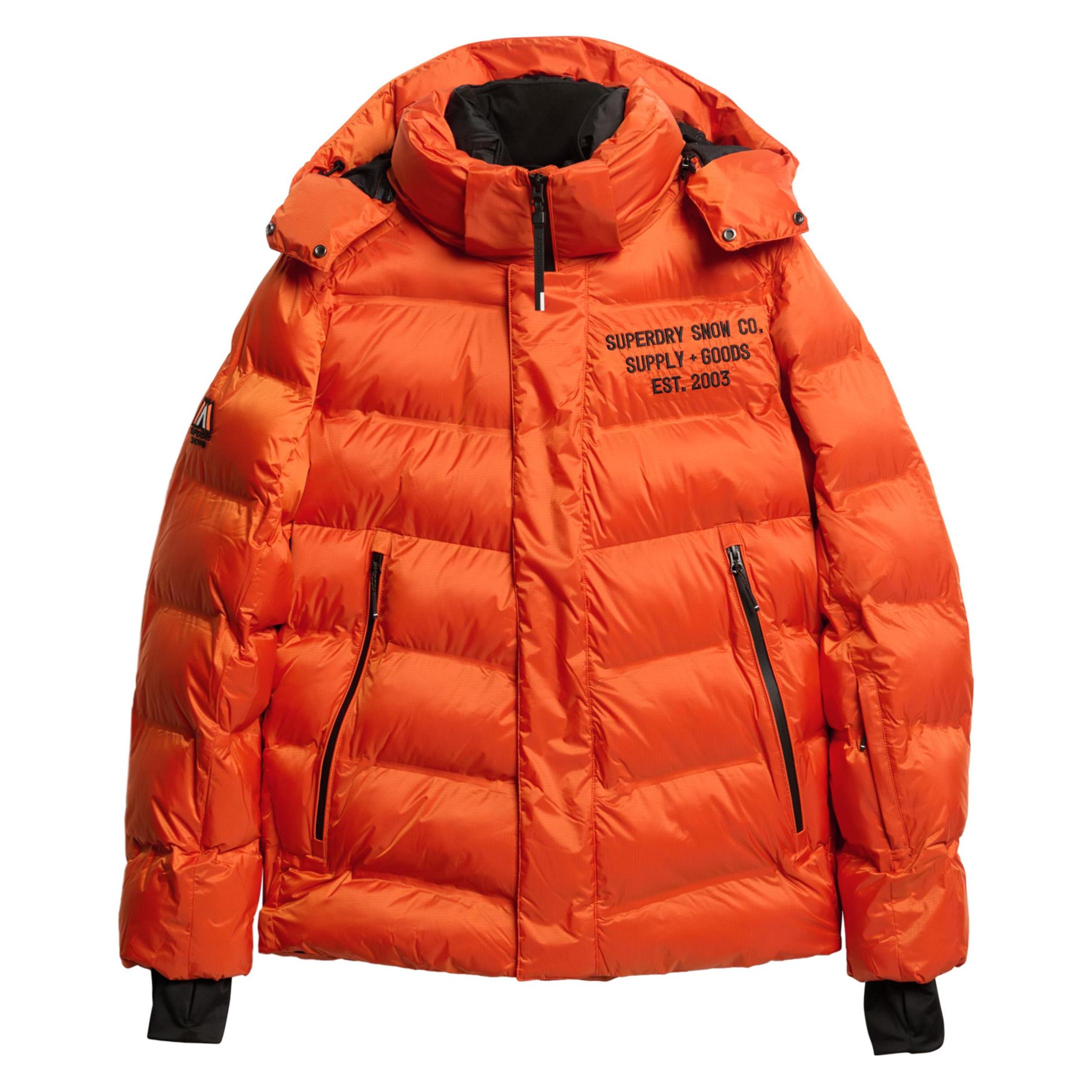 Superdry, Herren, Skijacke, Ski Sport Steppjacke (L), Orange, L
