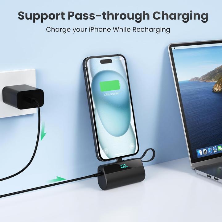 Immagine prodotto IPosible Powerbank mit LED-Display (5500 mAh, 20 W)
