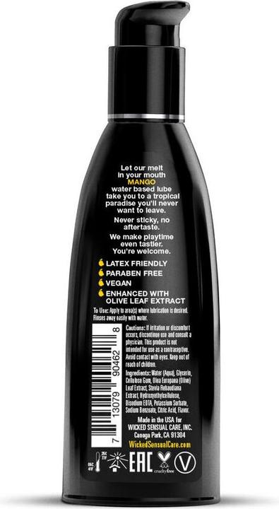 Produktbild Wicked Sensual Care Mango Flavoured Water Based Lubricant by (60ml) (60 ml)