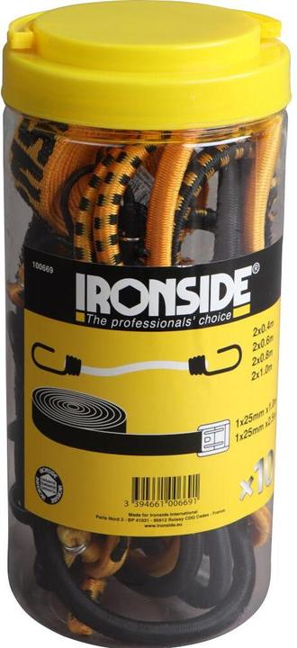 Actual product image Ironside Tensioning & lashing strap set 10 pcs various lengths