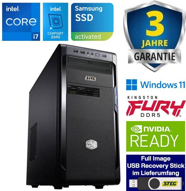 Produktbild STEG PC Enterprise 80 IV (CH, i7K, 16GB, 1TB SSD, Intel UHD, W11P) (Intel Core i7-12700K, 16 GB, 1000 GB)